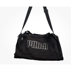 Puma Duffle Bag Large Travel Black Gym‎ Zipper Bag